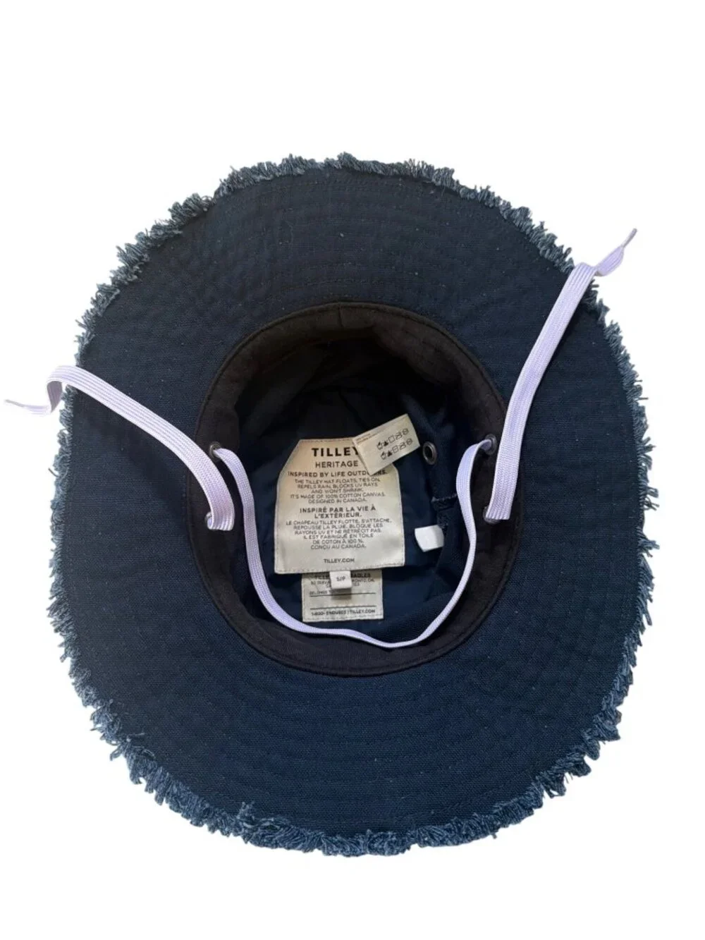 Tilley T3 Vintage Fringe Wanderer Hat MSRP$110 Navy Blue Small